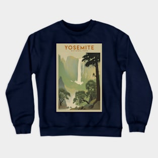 Yosemite National Park Vintage Travel Poster Crewneck Sweatshirt